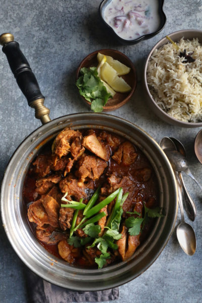 ACHARI CHICKEN - Chicken Curry simmered in pickling spices