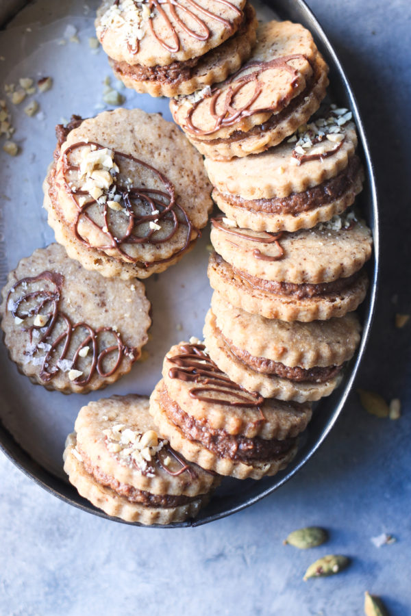 Coffee Cashew Shortbread Coffee Chocolate Cream