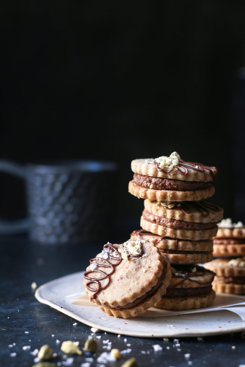 Coffee Cashew Shortbread Coffee Chocolate Cream