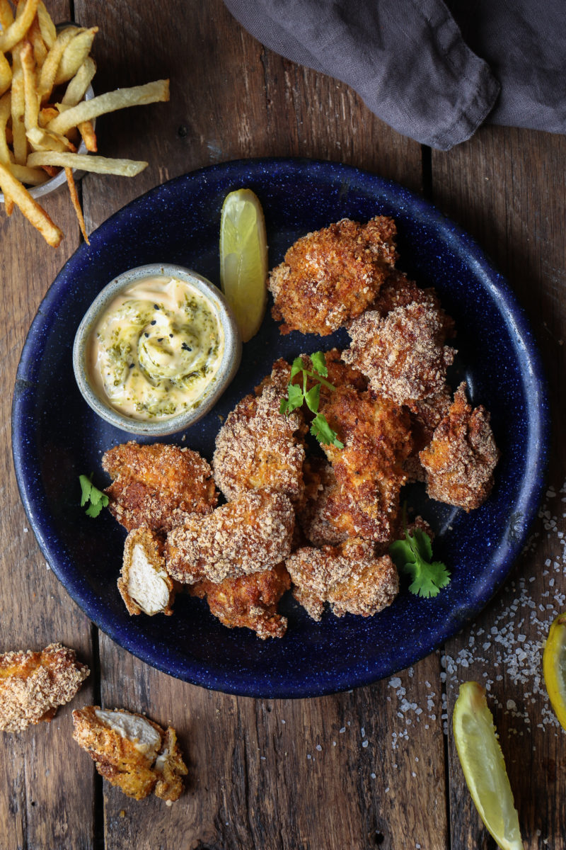 Spicy Crispy Baked Popcorn Chicken- Juiciest and Easy