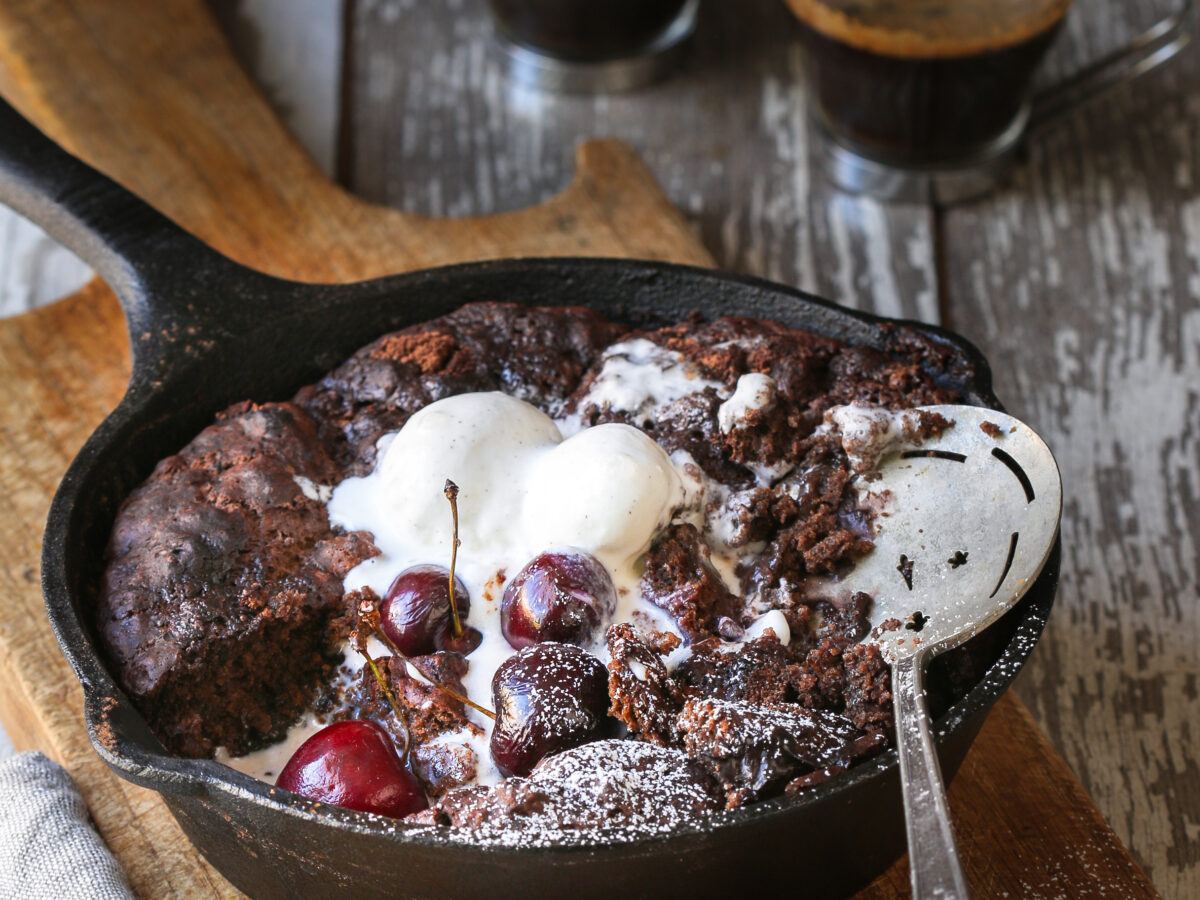 Kash's Black Cherry Chocolate Dutch Oven Cobbler