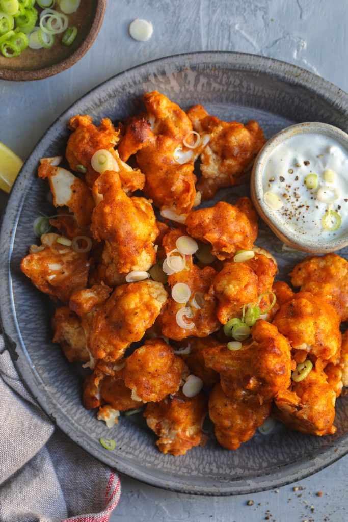 Healthier Oven Baked/Air Fried Buffalo Cauliflower