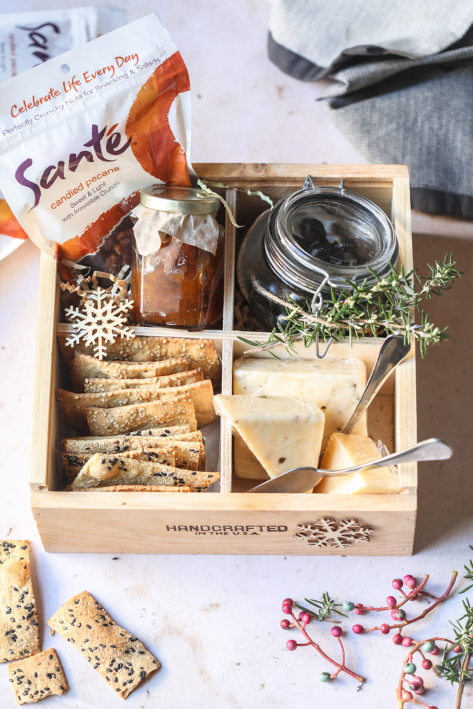 Easy Homemade Crackers And Cheese Gift Box Idea