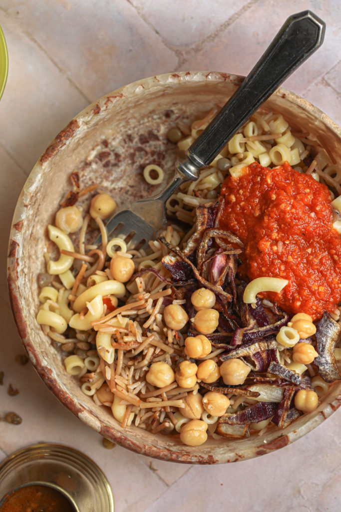 Egyptian Koshari/Kushari - Delicious combo of Carbs