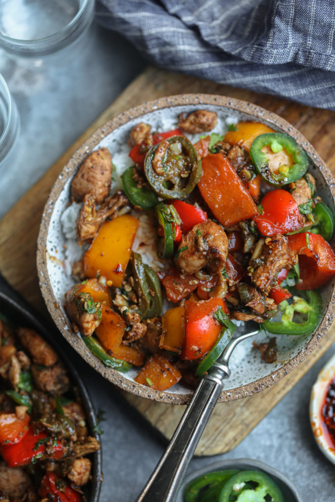 Jalapeno Chicken with Bell Peppers- Spicy with a touch of Sweetness